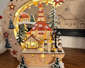 Light up wooden scene