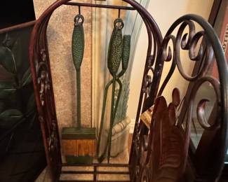 Jim Shore fireplace tool set