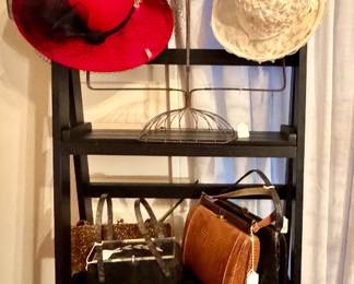 Vintage hats and purses 