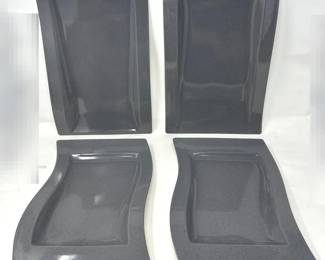 Villeroy Boch New Wave Porcelain Stone Gray Four Serving Platters