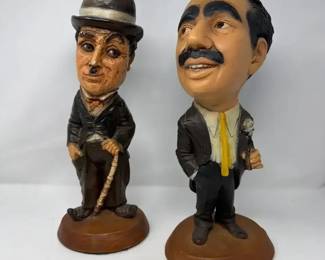 Esco Charlie Chaplin 16 Chalkware Statue 16 Groucho Marx Chalkware Statue