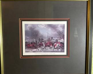 Vintage Framed Hertfordshire Hunt Print