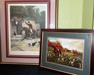 Vintage the Huntsmans Courtship Signed by S.E. Waller Halted by George Rowlandson