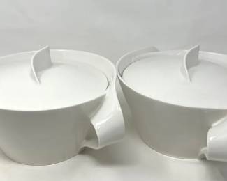 Villeroy Boch White Porcelain New Wave Covered Side Dishes