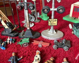 Variety of vintage train accessories