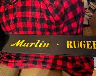 Marlin/Ruger..1960’s signage from a sporting goods store.