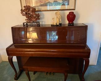 Piano w/ soap stone figure