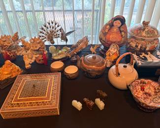 a lot of Asian collectibles
