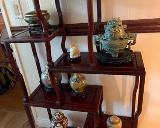 What not shelves w asian accessories