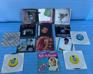 Lot #49 - 45 RPM Record Singles with Styx, Steve Miller, Kim Wilde & More