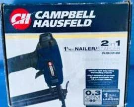 Lot #80 - Campbell Hausfeld 2-in-1 Pneumatic Nailer/Stapler with Fasteners