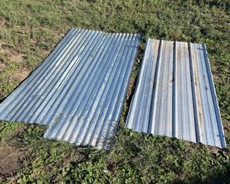 Lot #19 - Corrugated & Ribbed Metal Roofing Panels