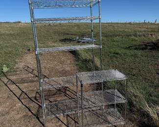 Lot #14 - Two Metal Wire Storage Shelving Units