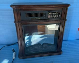 Lot #55 - Allen Electric Fireplace with Wood-Tone Cabinet & Digital Controls