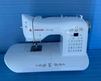 Lot #59 - Singer Seventy Model 70 Sewing Machine with Extension Table & Notions