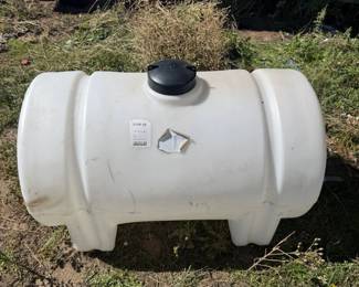 Lot #32 - 65-Gallon Horizontal Plastic Storage Tank with Outlet