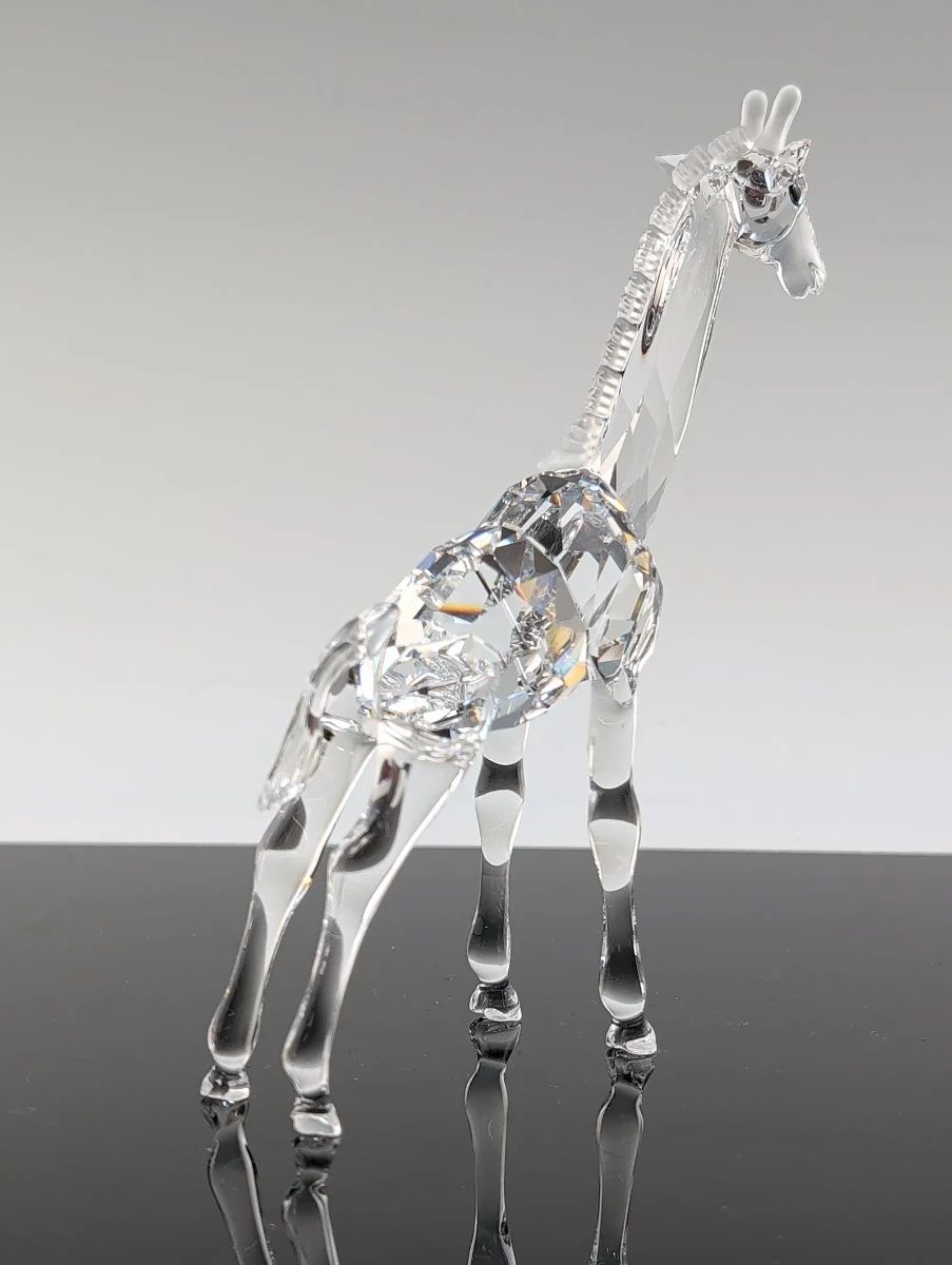 Swarovski Silver Crystal Giraffe Figurine with Box