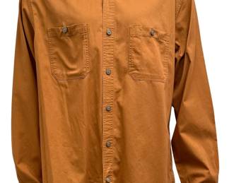 Territory Ahead Men's Large Ochre Cotton Utility Trail Shirt Button Down