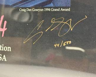 Craig Dan Goseyun Signed Red Earth '94 Framed Poster Gahn Dancer 44/500