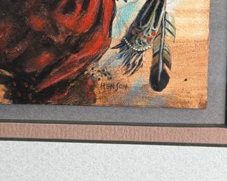 Brooks Henson Original Painting 'The Voice of Eagles' Native American Art