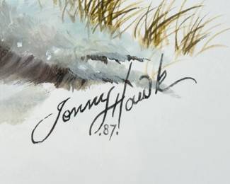 Jonny Hawk Original Watercolor Painting "We Give Thanks" Native American Art