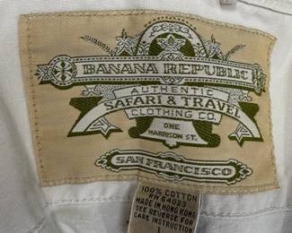 Vintage Banana Republic 1980s Safari & Travel Multi-Pocket Hooded Jacket Size L