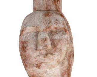 L. Simon Colville Native American Carved Stone Bust Shem-Yow 1986 Sculpture