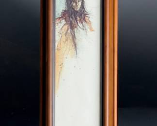 Robert Taylor Native American Portrait Framed Art Print, Signed 1985