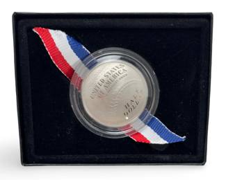 2014 US Mint National Baseball Hall of Fame Proof Curved Half Dollar COA