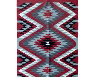 Navajo Ganado Regional Wool Rug Classic Red Central Diamond Weaving 49x29