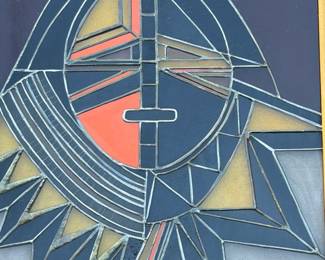 Gayle Drury-Murphy Stained Glass Panel Listening Woman Helen Hardin Tribute