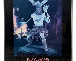 Craig Dan Goseyun Signed Red Earth '94 Framed Poster Gahn Dancer 44/500