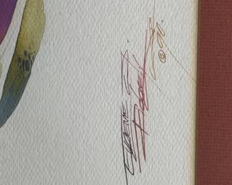 Eugene Ridgely Jr Original Arapaho Native American Watercolor Ink Painting