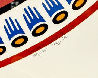 Benjamin Harjo Jr. Signed Print "My Daddy's House" Numbered Native American Art