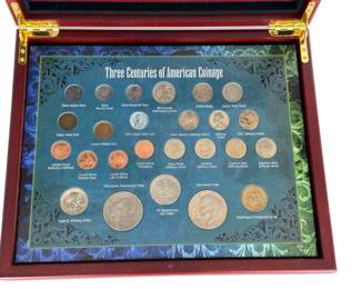 Three Centuries of American Coinage 23-Coin Display Set with COA