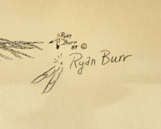 Ryan Burr Signed Lithograph 'Rising Thunder Spirit Drum' Native American Art