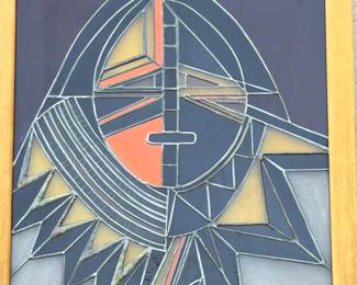 Gayle Drury-Murphy Stained Glass Panel Listening Woman Helen Hardin Tribute