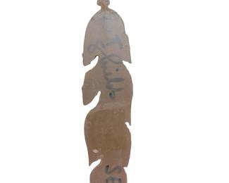Robert Shields Signed Painted Metal Feather Sculpture Southwest Art 8"