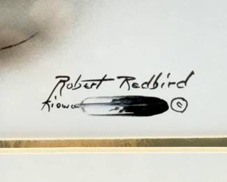 Robert Redbird Kiowa Original Painting Native American Woman Oklahoma Gallery