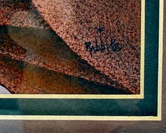 Bill Rabbit Original Painting Native American Cherokee Art Landscape Figure Signed