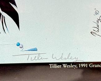 Tillier Wesley Signed Red Earth 1992 Poster Kingfisher Man Ltd Ed 283/400