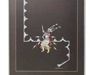 Doc Tate Nevaquaya Signed Serigraph "Comanche Dancer" Native American Art