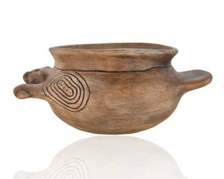Cahokia Mounds Style Ceramic Effigy Bowl - Signed Art Pottery