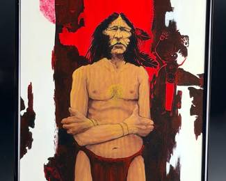 Robert Taylor Original Oil Painting 'The Sacrament' 1992 Native American Art