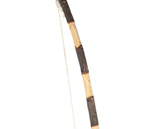 Native American Style Hand-Carved Wooden Stick Bow - Decorative 59" Folk Art