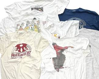 Lot of 7 Vintage Southwest Art Gallery & Red Earth Festival T-Shirts XL