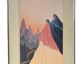 William 'Bill' Rabbit Original Art 'Desert Kingdom' Native American Painting