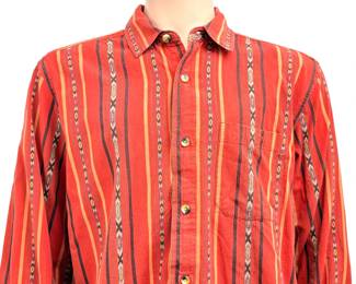 The Territory Ahead Vintage Southwestern Striped Cotton Button Up Shirt Size L