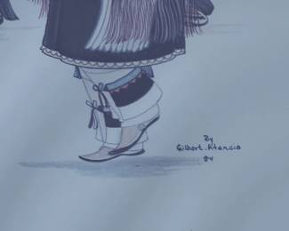 Gilbert Benjamin Atencio Native American Pueblo Dance Framed Art Print