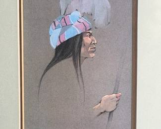 Jerome Tiger Seminole-1803 Framed Native American Print Numbered 53/1500